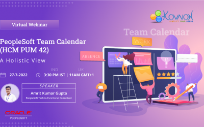A Holistic view of teams’ availability – PeopleSoft Team Calendar
