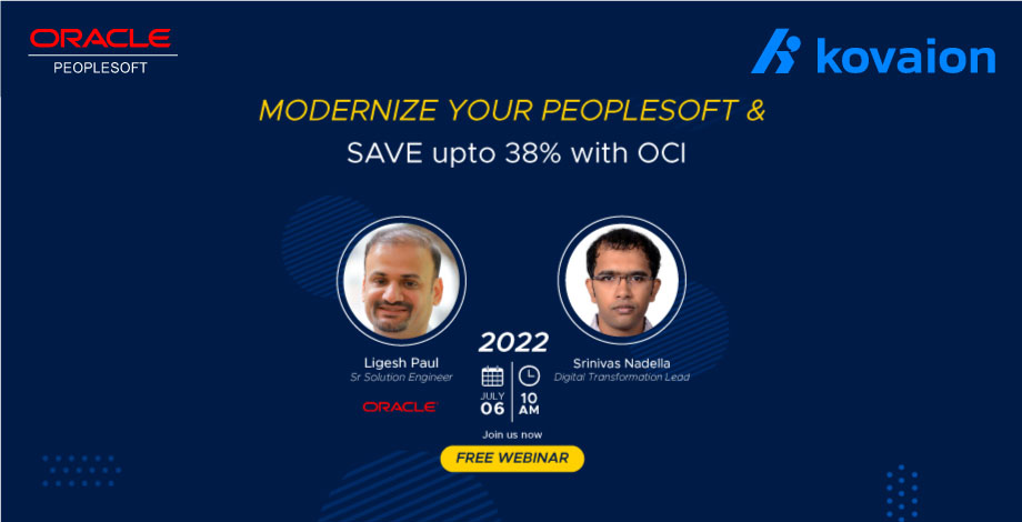 MODERNIZE your PeopleSoft and SAVE upto 38% with OCI