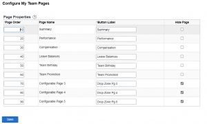 PeopleSoft HCM - Personalize My Team for Manager - Configure My Team Page