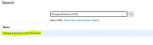 Generation of Letter from Document of Records When using HDL - Manage Enterprise HCM Information Task search area