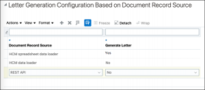 Generation of Letter from Document of Records When using HDL - Letter Generation Configuration Based on Document Record Source