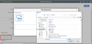 Submitting Documents for Leave Request - PeopleSoft PUM 45 - Manage Absence Self-Service Page