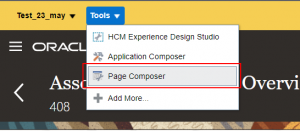 Selecting-Page-Composer - Enabling Metrics in Requisition Overview - Oracle Fusion Recruiting Cloud