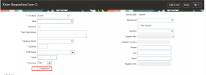 Negotiated-check-box-in-requisition-form - Oracle-ERP-Cloud-Touchless-Buying 