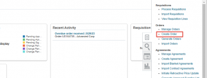 Create Purchase Order Navigation - oracle-erp-cloud-evaluated-receipt-settlements-ers