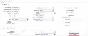 Pay on Receipt Check box in PO Header - oracle-erp-cloud-evaluated-receipt-settlements-ers