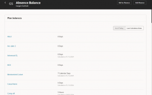 View-Absence-balance-page