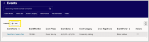 Fig 3: Event creation page