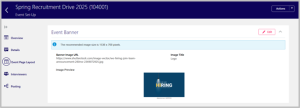 Fig 7: Event Banner in Event Page Layout