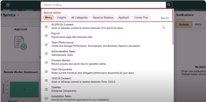 Peoplesoft 8.62 - Simplified Global Search - Fig.3 Category Switching