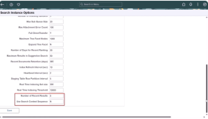 Peoplesoft 8.62 - Simplified Global Search - Fig.4 Search Instance Options Page
