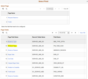 Page and Field Configurator