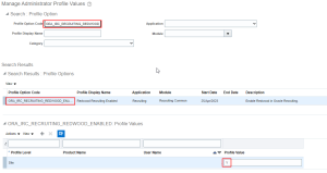 Fig 4: Recruiting Redwood Profile option