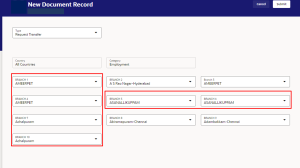 Creating a Validation for DFF Fields in Document of Record Using Visual Builder Studio - Oracle HCM Cloud - Fig 1: Document of Records DFF