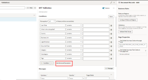 Creating a Validation for DFF Fields in Document of Record Using Visual Builder Studio - Oracle HCM Cloud - Fig 7: Click Advance Expression