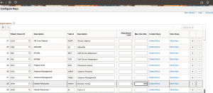 Limit Attachments in HCM – PeopleSoft PUM 52 Update -- Fig.1 Configure Keys Page