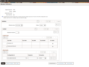 Limit Attachments in HCM – PeopleSoft PUM 52 Update -- Fig 2: Maintain Definitions Page