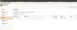 Limit Attachments in HCM – PeopleSoft PUM 52 Update - Fig 3.2: After Maximum Number of Files Attached.