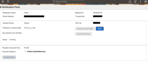 PeopleSoft Campus Solutions E-Verification Module for Student Background Check - Fig 2 - E-verification Page with details