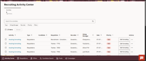 Simplifying Hiring with the Recruiting Activity Center in Oracle Recruiting Cloud 