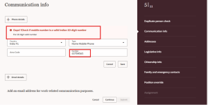 How to Configure Phone Number Validation in VBCS Fig 7: Test Validation for Incomplete Phone Numbers