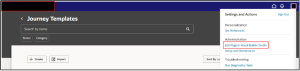 Streamlining Employee Journeys and Tasks with Generative AI in Oracle Journeys Fig 2: Journey Templet Section page
