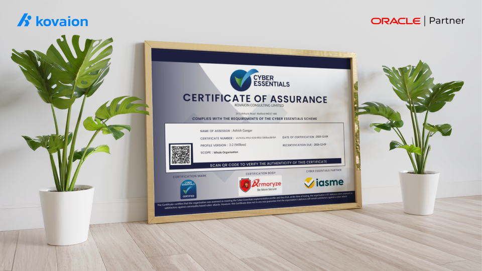 Kovaion Fortifies Defenses: Achieving Cybersecurity Certification to Elevate Trust and Threat Protection 