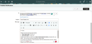 HCM PUM 53 - Notification Publisher Enhancements Fig 1.2 Overriding the Content to be displayed when clicked on the Notification
