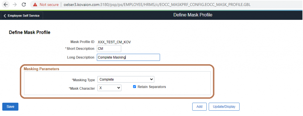 Avoid Customization – Mask Sensitive Data just by Configuration
Complete Masking
