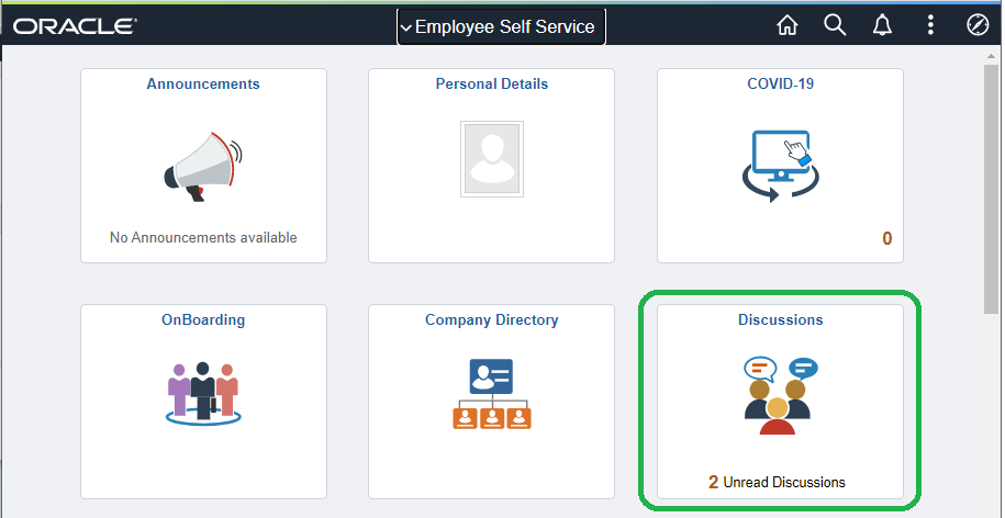 Leverage “Fluid Discussion Service” for effectual cross team
- Discussion Tile on ESS Page
