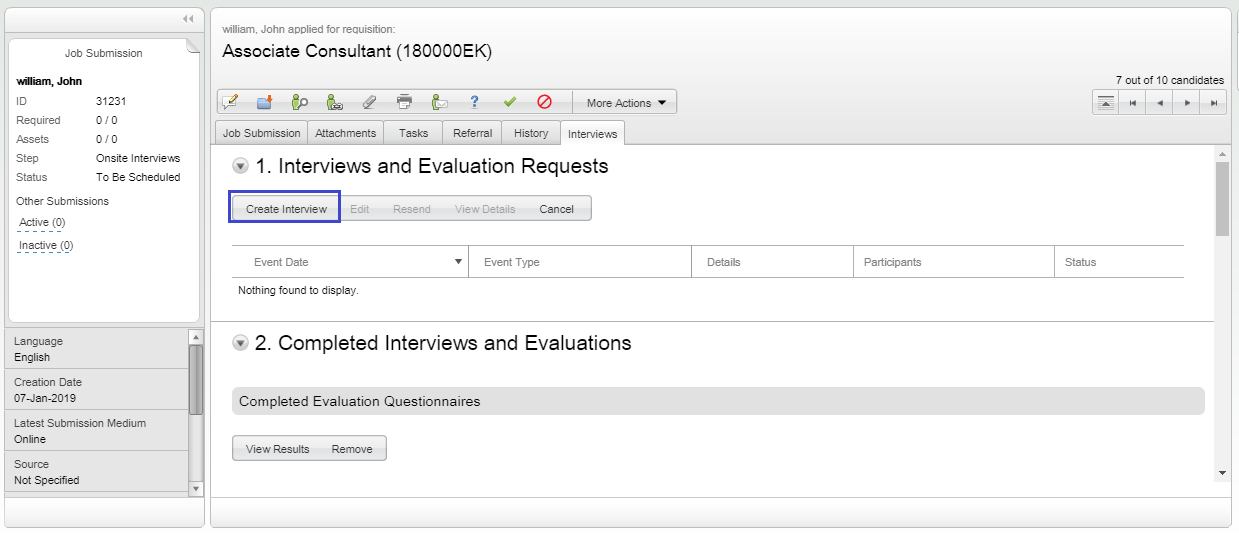 Accelerate your interview process with Evaluation Management & Microsoft Office 365 - Creating Interview