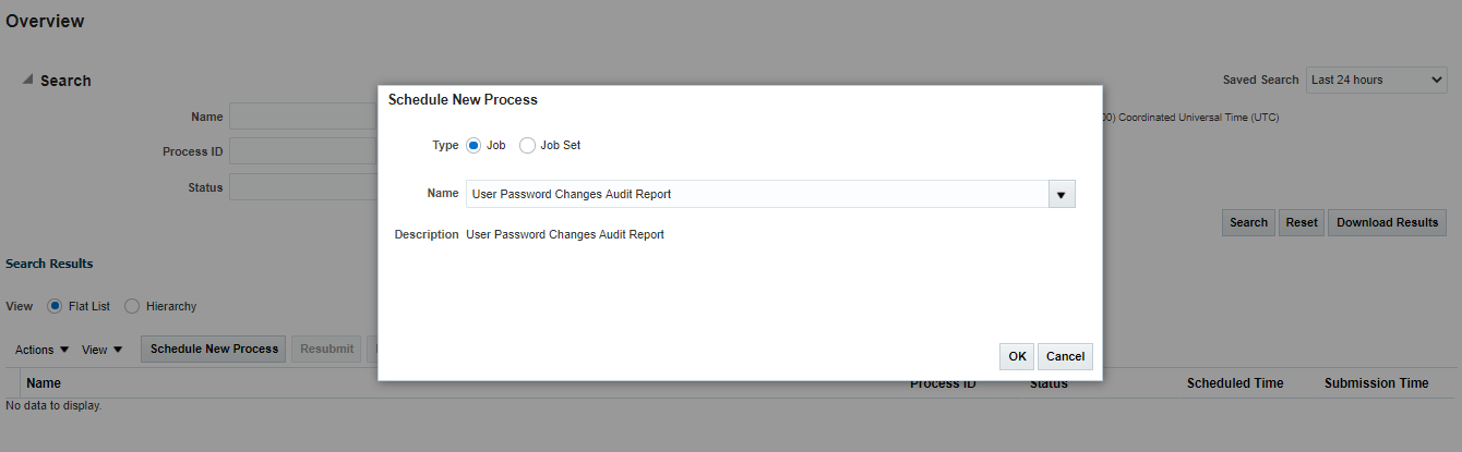 Audit password changes using Oracle HCM Cloud scheduled process
- Scheduled Processes – User Password Changes Audit Report