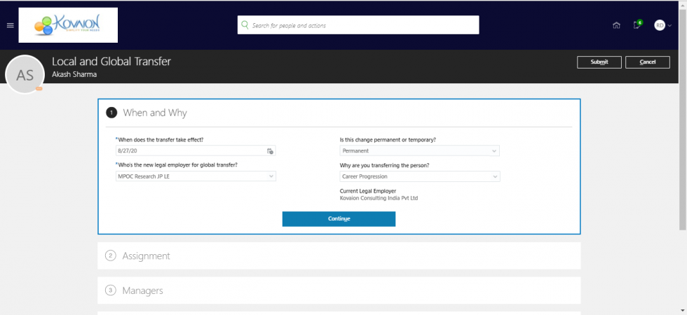  Handling Talent Evaluation in Global transfer with Oracle HCM Cloud
- Refer Fig: 9 after selecting checkboxes click continue