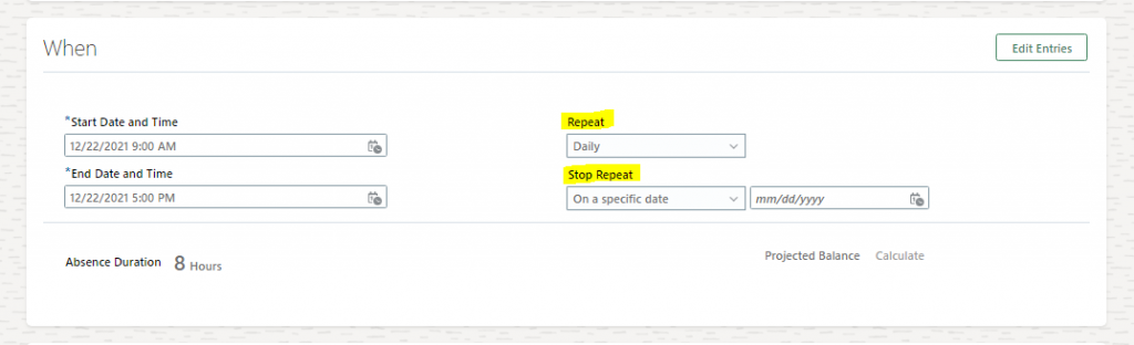Systematize reiterating time off with the help of Oracle HCM Cloud
 - Steps to enable this feature