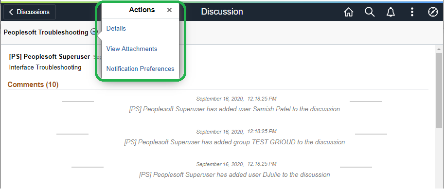 Leverage “Fluid Discussion Service” for effectual cross team
- Discussions-Actions page