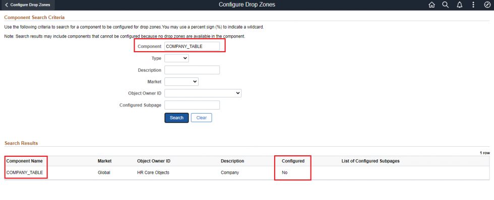 Dwell Deep into Drop Zones – PeopleSoft PUM 34 Feature - Drop Zone Configuration Search Page
