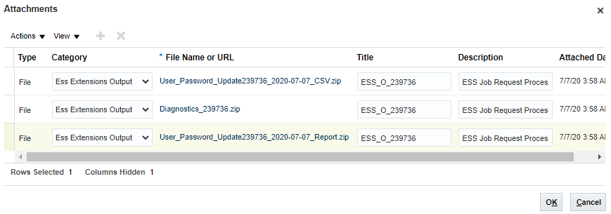 Audit password changes using Oracle HCM Cloud scheduled process
 - Attachments