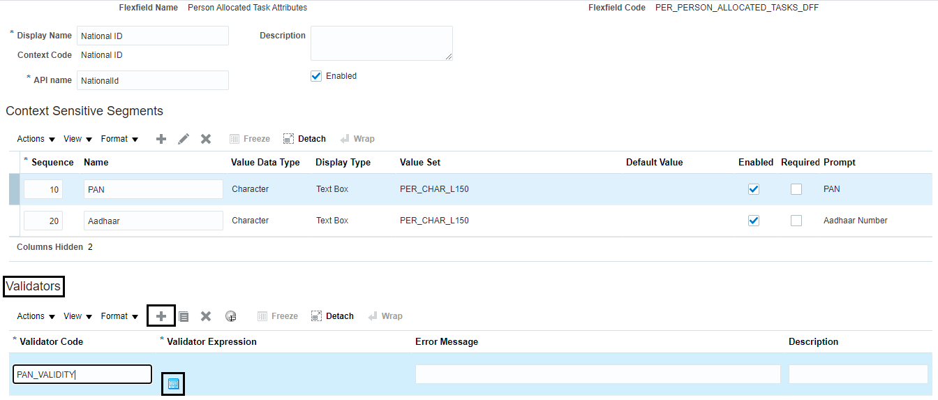 Oracle HCM – Validate User inputs on-the-go using Groovy Expressions - Groovy Expression Builder opens