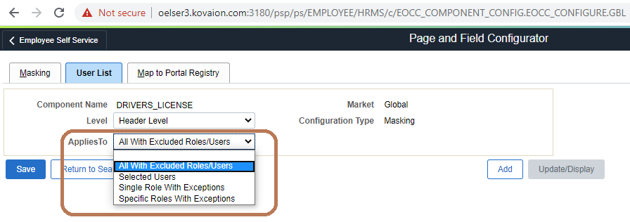 Avoid Customization – Mask Sensitive Data just by Configuration
Navigation – Enterprise Components > Page and Field Configuration > Define Field Group