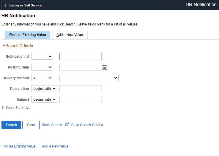 PeopleSoft Fluid Announcement Tile - Configuring the Announcement Message