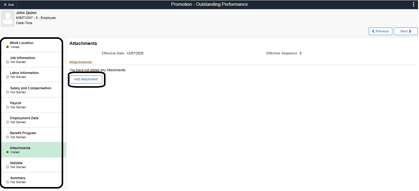 Modern & Fluid Job Data Page on PeopleSoft HCM PUM 36
- Attachments Page