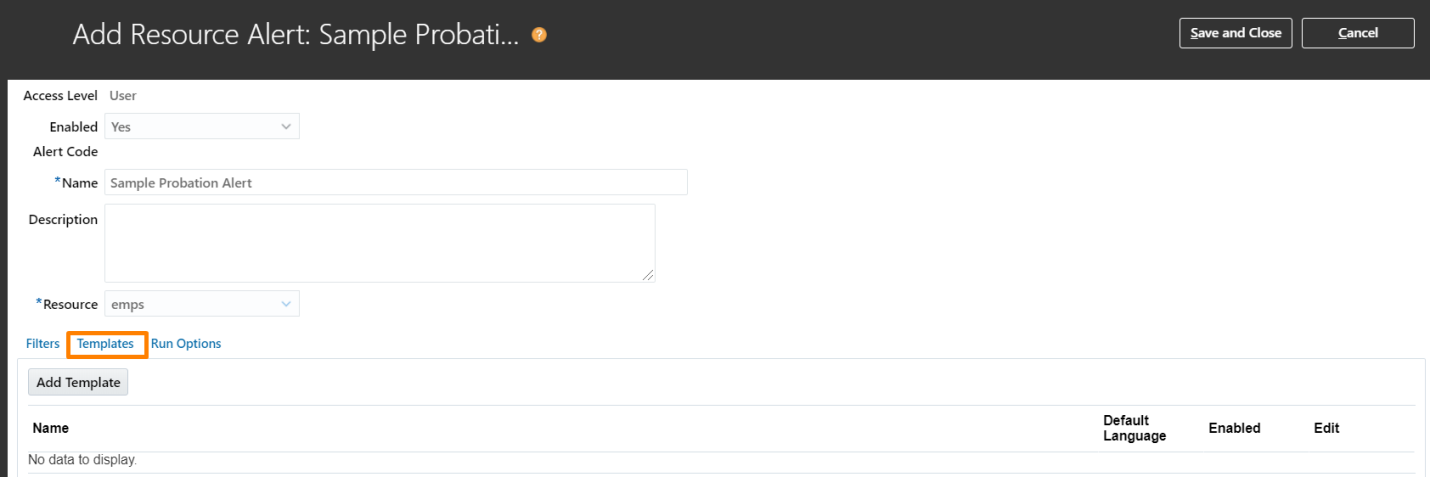 Click on add template under templates tab - Communicate Effectively With Your Employees