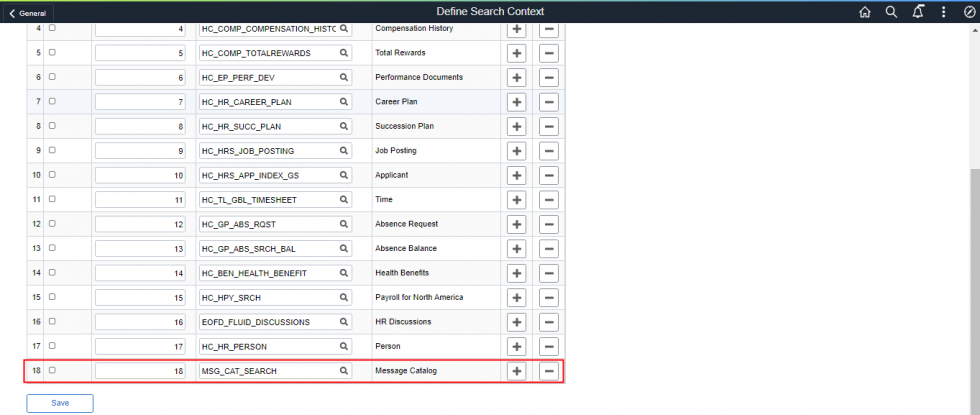 PeopleSoft Global Search – Step Wise Configuration
 - Search Content