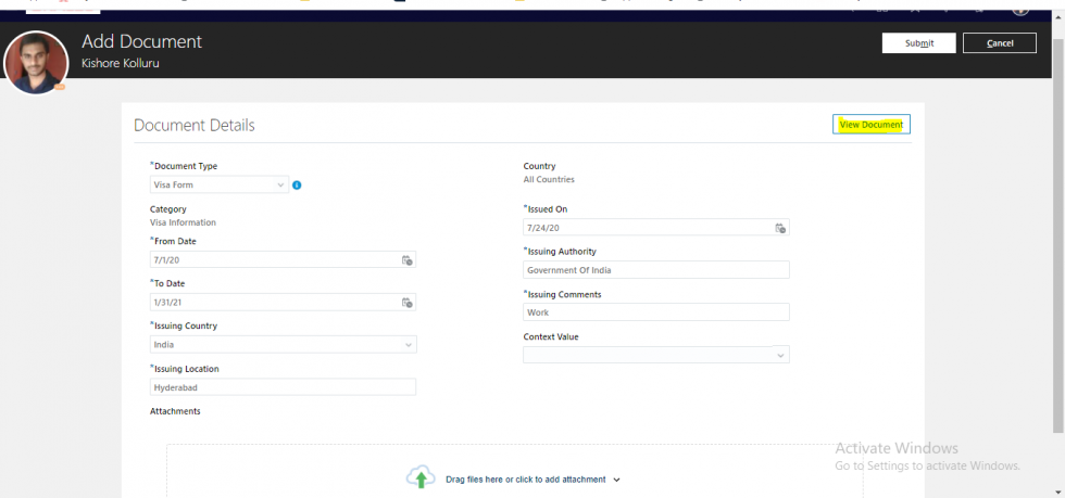Automated Calendar Group Creation – PeopleSoft HCM PUM 33 Feature - Navigate to Documents of Records page where employee can download Document.