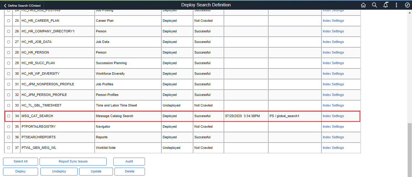PeopleSoft Global Search – Step Wise Configuration
- Search Definition Deployment