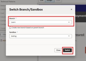 Fig 5: Enter the branch name you created