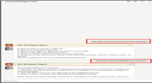 Fig 8: Employee Interaction with AI Agent