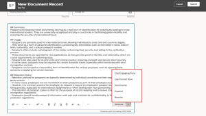Fig 9: Generate AI-assisted issuing comments for document records
