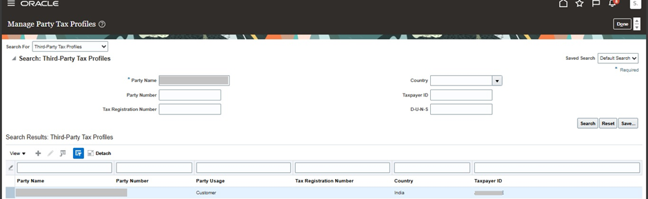 Receivables Receipt Processing with Customer Withholding (TDS) -TAN Setup for Customer