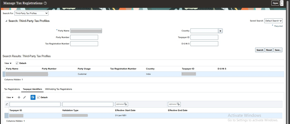 Receivables Receipt Processing with Customer Withholding (TDS) - Save and close
